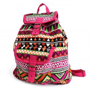 Jacquard pinker Rucksack